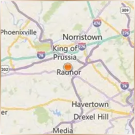 Cabrini University Location Map