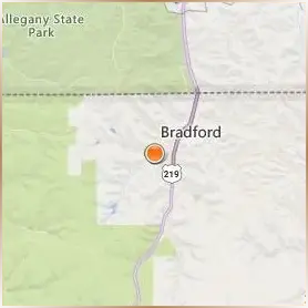 University of Pittsburgh Bradford Location Map University of Pittsburgh Bradford Location Map