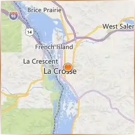University of Wisconsin La Crosse Location Map